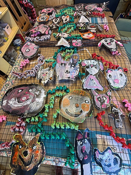 Meeschilderen aan B E E S T E N B E N D E met Marijke van Kampen