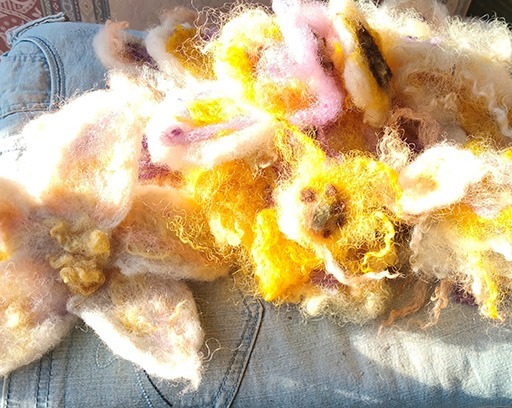 bloemen vilten met Tanja en Petra