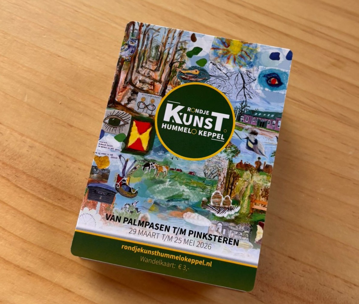 Uitvouwbare wandelkaart Rondje Kunst Hummelo Keppel